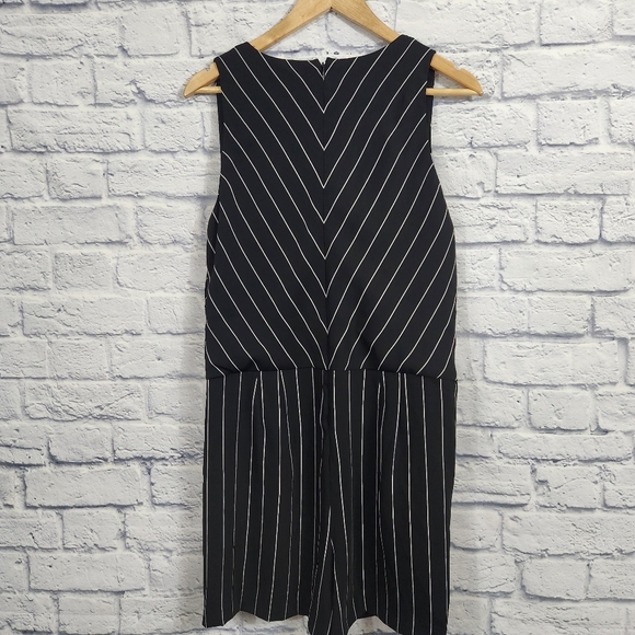 White House Black Market Surplice Striped Romper - Picture 5 of 12